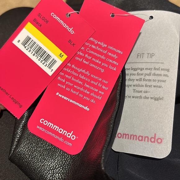 Commando Black Faux Leather Leggings, size M - Picture 9 of 9